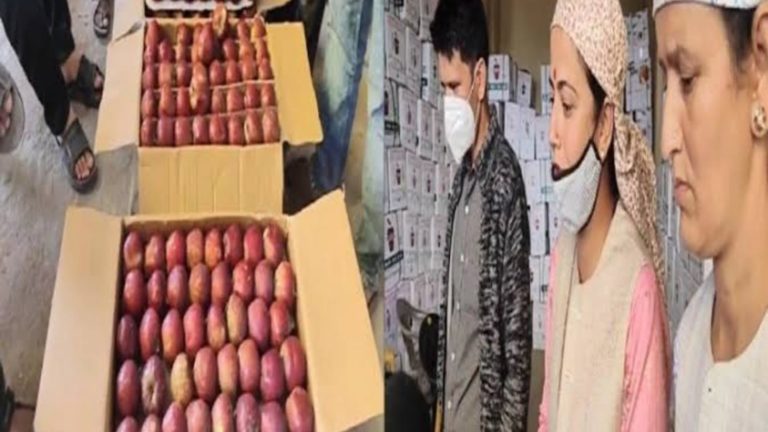 सेब का रेट कम पड़ा तो अड़ गईं दो बहनें, बोलीं- हमें बच्चे भी पालने हैं, सही रेट दो